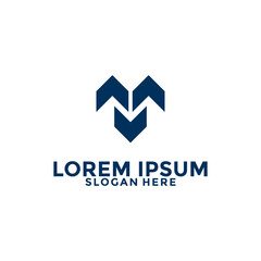 Letter M or MT with Arrow logo design, Initial Identity Business and Finance logo template