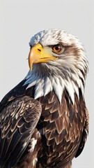 Obraz premium 3D render, 8K High detail of a cute eagle full body, white solid background