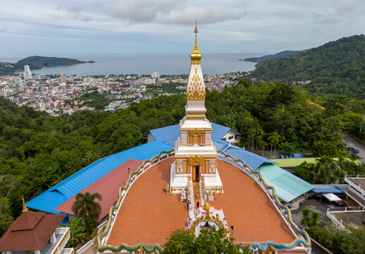 Wat Doi Thep Nimit Monastery drone shot