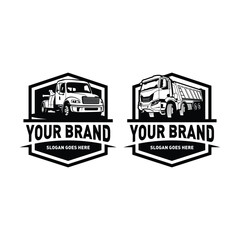 Obraz premium set of trucking vector company logo.bold badge emblem logo stamps