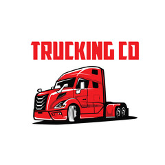 trucking vector company logo.bold badge emblem logo