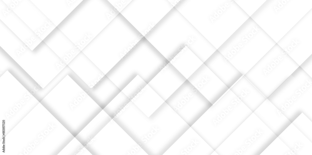 Aufkleber Abstract white and golden color technology concept lines vector background. abstract white background with diamond and triangle shapes layered seamless pattern element vector for presentation.	