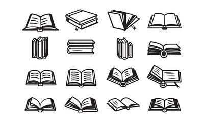 set of books icons vector illustration