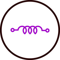 Inductor Vector Line Purple Circle Black