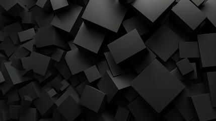 Obraz premium abstract background with 3d rectangles modern wallpaper black blocks business background 
