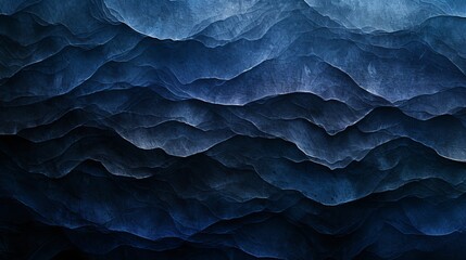 Fototapeta premium A background composed of layered textures in hues from deep blue to darkest black AI generated illustration
