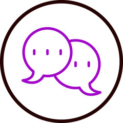 Comment Vector Line Purple Circle Black