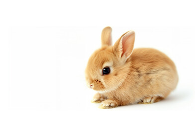 Fototapeta premium Baby rabbit on a white background