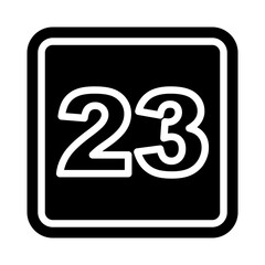 23 Number Vector Glyph Icon Design