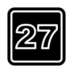 27 Number Vector Glyph Icon Design