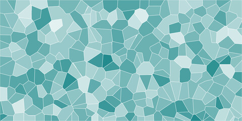 Multicolor Broken Stained Glass Background with White lines. 3d Geometric Retro tiles pattern. Voronoi diagram polygonal texture.