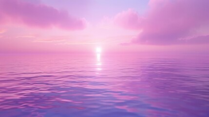 Obraz premium Beautiful sunset over the sea. Seascape. 3d render