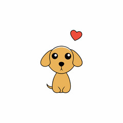puppy with heart