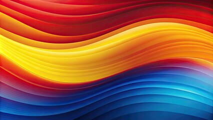 Obraz premium Abstract background with red, yellow, and blue wave gradients, wave, background, blue,fluid, red, gradient, modern, yellow