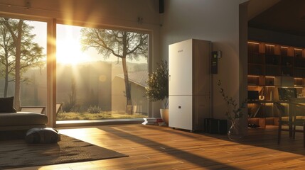 A smart home energy storage system that integrates with renewable energy sources