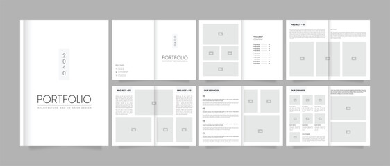 Real estate portfolio brochure or architecture portfolio brochure template