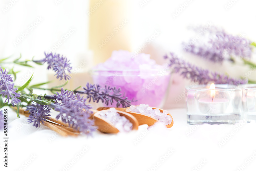 Wall mural spa beauty massage health wellness background.  spa thai therapy treatment aromatherapy for body wom