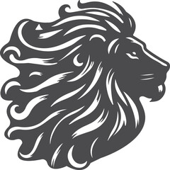 A lion vector design, bold and majestic, captures the essence of strength and grace in its intricate mane and piercing gaze, symbolizing power and courage in every detail.