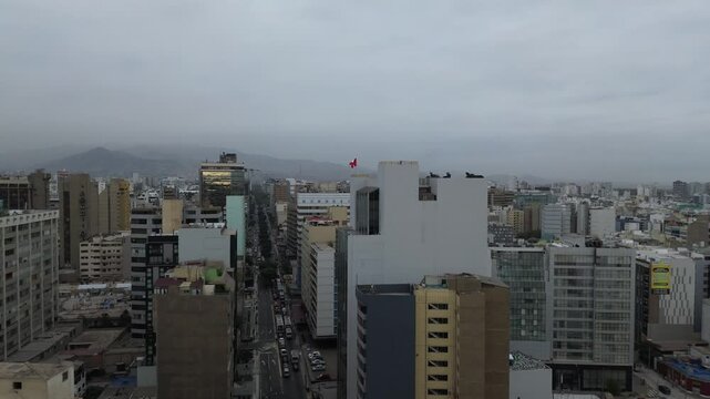 4k 30fps lima peru city drone shoot miraflores