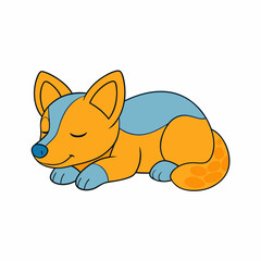 Sleeping Australian Cattle Dog with love