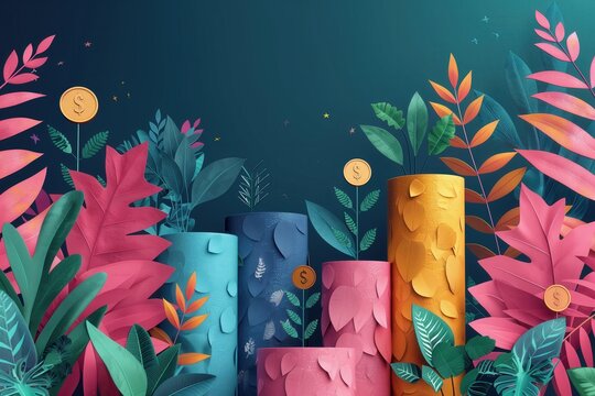 A vector illustration style of Tiered Podium with Rewards A tiered podium in vector style showing different levels of benefits, with each level showcasing unique perks such as points, medals, and