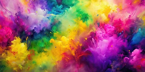 Abstract paint smudge in pink, purple, yellow, and green , colors, abstract, art, paint, smudge, pink, purple, yellow