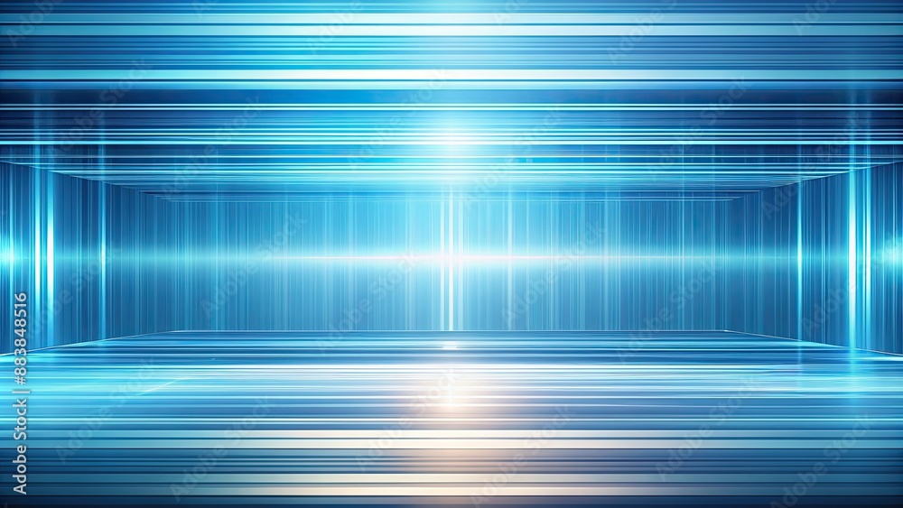 Poster Abstract futuristic background with light blue stripes and gradient lines , abstract, background, futuristic, light blue