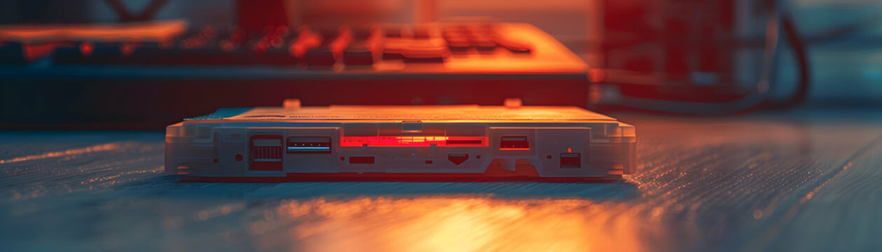 Obsolete Certificate on Vintage Floppy Disk and Old Computer Against Dreamy Background   Stock Photo Symbolizing Outdated Data Storage and Nostalgic Technology