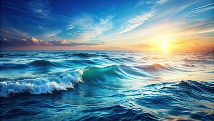 Obraz premium Abstract background of waves resembling a tranquil ocean scene , water, blue, pattern, ripple, texture, abstract, flow, calm