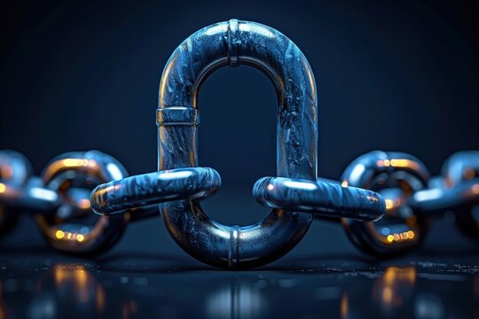 Lock and Chain Unopened Vector icon of a robust lock and chain, symbolizing security, strength, and the concept of being unbreakable.