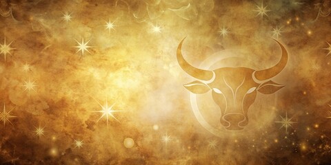 Abstract background featuring Taurus astrological sign in earthy tones, Taurus, zodiac, astrology, bull, horoscope, symbol