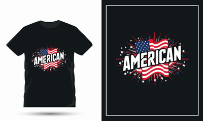 American independence day t shirt or quote design