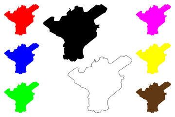 Balikesir City (Republic of Turkey, Marmara Region) map vector illustration, scribble sketch City of Balikesir map