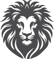 Fototapeta premium A lion vector design, bold and majestic, captures the essence of strength and grace in its intricate mane and piercing gaze, symbolizing power and courage in every detail.