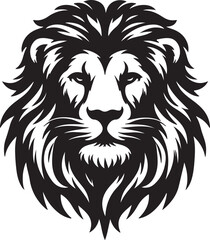 lion head silhouette vector illustration
