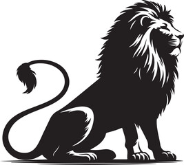 lion silhouette vector illustration