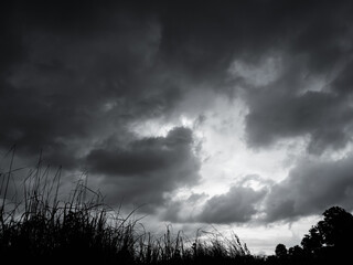 Cloud Storm Sky Dark Rain Lightning Thunder Stoumy Typhoon Nature Light Scene Rainy Atmosphere...