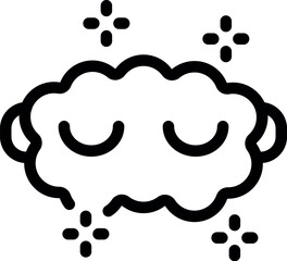 Sleep mask icon representing resting at night and dreaming