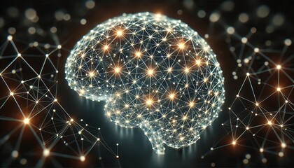 Digital model of the human brain. Brain scan technology concept. Neurosurgery diagnostic, Anatomical, Medical Science, Healthcare for Anatomy. Global medicine science research concept digitally