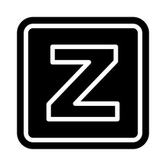 Z Capital Alphabet Vector Glyph Icon Design