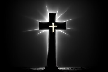 Naklejka premium Christian Cross on isolated background