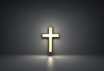 Fototapeta premium Christian Cross on isolated background
