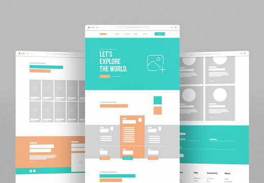 Wireframe Landing Page Template