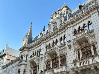 Historical building in the old town in Bucharest