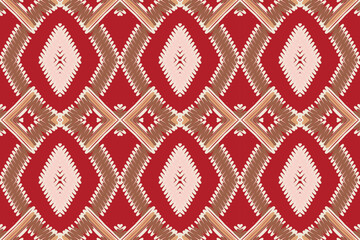 Ethnic Seamless pattern Ikat geometric Indian style.Tribal ethnic vector texture. seamless striped pattern. Ethnic ikat chevron pattern background