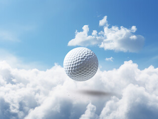 a golf ball in the air