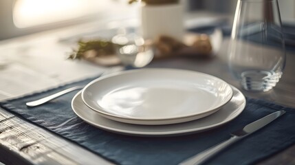 マットの上に置かれたプレート