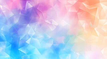 Obraz premium Watercolor-style polygon background in light rainbow colors