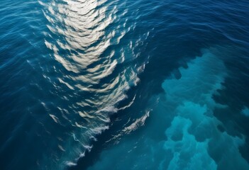 Fototapeta premium Beautiful beach scenery, high angle view of the sea