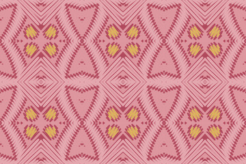 Seamless Ethnic Pattern Design. Ethnic Oriental Ikat Pattern Traditional Design. Ethnic Oriental Pattern Traditional Design for Background, Carpet, Clothing, Wrapping, Fabric, Embroidery